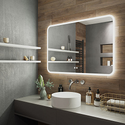 Зеркало/LED-подсветка/антизапотевание/2 кнопки (100см*70см)Amazon/AQUA DE MARCO