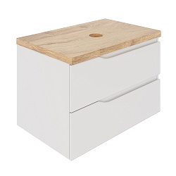 Тумба NORDIC 80 /2 ящ /подвесная/белая/под столешницу/AQUA DE MARCO