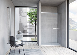 Душевая дверь Slim Soft VDS-1SS120CLBN, 1200, брашированный никель, стекло прозрачное, , шт