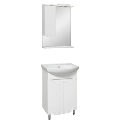 Зеркальный шкаф/лев/с/с/белый(55см) Viktoria/AQUA DE MARCO