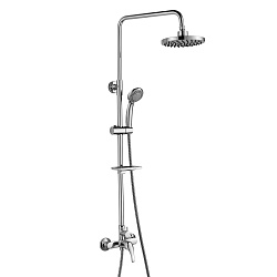 Душевая система с верхним душем Ø19,5 см, регулируемая высота 0,9~1,6 м, латунь/хром