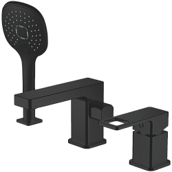 Смеситель для ванны на борт, 3 отверстия, черный HB80615-7