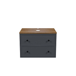 Тумба подвесная, со столешницей МДФ, макадамия орех, 70 см, темно-серый, Torr, IDDIS, TOR70DMi95K по