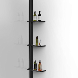 Душевая перегородка Walk-In VSW-1HWS900CLB, 900*2000, черный матовый, стекло прозрачное, , шт