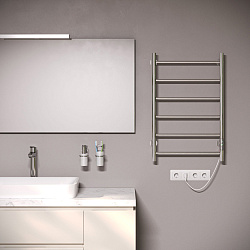 Aringa Честер полотенцесушитель лесенка электрический 80*50, хром