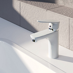 Aringa Рейн смеситель для умывальника, белый