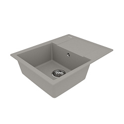 IMANDRA 640 Мойка кухонная из кварцгранита цвет: грей комплектация: крепеж, сливная арматура с перел