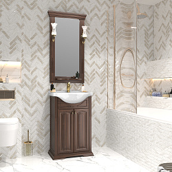 Тумба Opadiris Риспекто 55, цвет орех антикварный (раковина Nil 55)