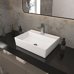 Corpa Nera Salieri/Сальери 56 раковина накладная с полочкой под смеситель, белый