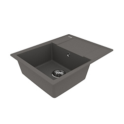 IMANDRA 640 Мойка кухонная из кварцгранита цвет: серый шёлк комплектация: крепеж, сливная арматура с