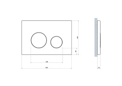 Кнопка TWINS для LINK PRO/VECTOR/LINK/HI-TEC пластик черный матовый с рамкой