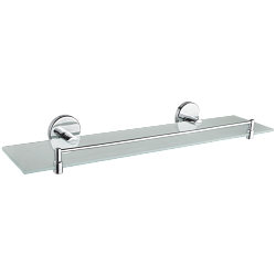 Полка стеклянная 1- ярус, хром HB9007