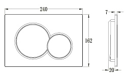 Кнопка смыва Vincea VFP-202CH, цвет хром, , шт