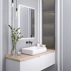 Зеркало/LED-подсветка (60см*80см) сенсор.выключатель Sirius/AQUA DE MARCO