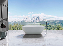 Ванна из искусственного камня Vincea VBT-4S04MW, 1700*800*560, белый мат., слив-перелив в комплекте,