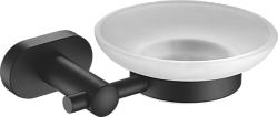 Мыльница (круг), черный матовый B90102