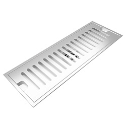 Corpa Nera Grossi/Гросси душевой трап 10х30 с сухим затвором, вертикальный выпуск, нержавеющая сталь