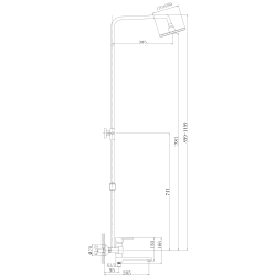 Душевая система, тропический душ, латунь, хром, HB2424