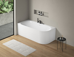Ванна акриловая Vincea VBT-704-1800-L, 1800*800*585, цвет белый, левая, щелевой перелив, слив белый,