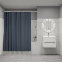 Штора для ванной, 200x180 см, Полиэстер, серый, IDDIS, BS01P18i11