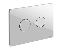 Вывод Кнопка: ACCENTO CIRCLE, пневматическая, стекло, белый глянцевый