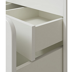 Тумба /2 ящ/подвесная/белый/раковина MODUO(80см) Skandi/AQUA DE MARCO