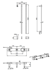 Полотенцесушитель электрический Vincea VTD-2VT1GM, вороненая сталь, таймер, , шт
