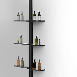 Душевая перегородка Walk-In VSW-1HWS100MRB, 1000*2000, черный, стекло зеркальное, , шт