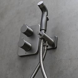 BRONX Встраиваемый термостатический смеситель с гигиеническим душем, латунь/графит, LM3740GM