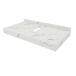 Corpa Nera Grossi/Гросси столешница 90 под раковину керамогранит, белый мрамор