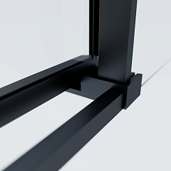 Душевой уголок Soft 2 VSS-3SO2900CLB, 900*900, черный, стекло прозрачное , , шт