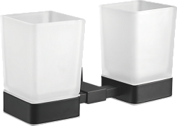 Стакан 2шт (квадрат), черный матовый B90308