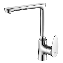 NERO Смеситель для кухни с поворотным изливом, высота излива 25 см, длина 19 см, латунь/хром