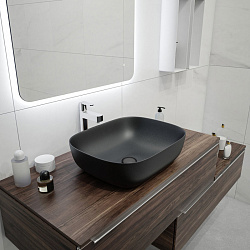 Corpa Nera Viotti/Виотти  50 раковина накладная, artceramic, черный матовый