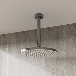 Душевая насадка верхняя круглая, хром с белым, Esper, IDDIS, ESP25CRi64