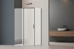 Душевой уголок Софт 2 (Soft 2) VSR-3SO28010CLGM, 1000*800, вороненая сталь, стекло прозрачное