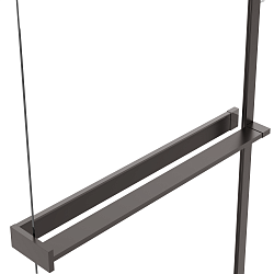 Душевая перегородка Walk-In VSW-1HR100CLGM, 1000*2000, вороненая сталь, стекло прозрачное, , шт