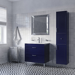 Тумба с умывальником, напольная, 80 см, синий, Oxford, IDDIS, OXF80N0i95K подходит умыв. 0138000i28