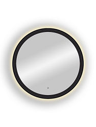 Зеркало "Planet black Led" D 1000 с бесконтактным сенсором, теплая/холодная, ЗЛП1445