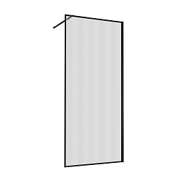 Душевая перегородка Walk-In VSW-1HP120FLB, 1200*2000, черный, стекло рифленое, , шт