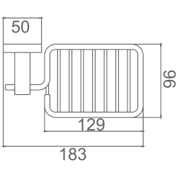 Мыльница металлическая, черный HB8902-1