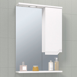 Зеркальный шкаф/прав/с/с/белый(50см) Viktoria/AQUA DE MARCO