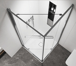 Душевой уголок Tesi VSRW-7TS9090CL, 900*900, хром, стекло прозрачное, , шт