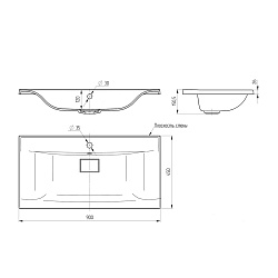 Раковина VCB-3M900W из искусственного камня, цвет белый, , шт