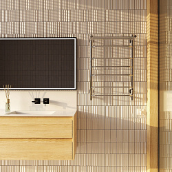 Aringa Бонди полотенцесушитель лесенка электрический с полкой 80*50, хром