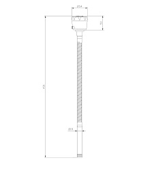Гибкий излив с 2-х функциональным аэратором, латунь/хром