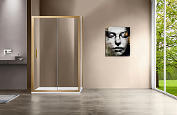 Душевой уголок Garda VSR-1G8012CLG, 1200*800, брашированное золото, стекло прозрачное, , шт