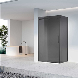 Душевой уголок Como-N VSR-4CN9013CGB, 1300*900, черный, стекло тонированное, , шт