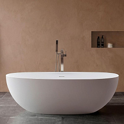 Ванна Солид Серфейс (Solid Surface) Vincea VBT-4S06-1800MW, 1800*800*560, белый матовый, щелевой пер
