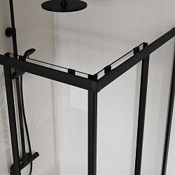 Душевой уголок City VSS-5CT8010CLB, 1000*800, черный, стекло прозрачное , , шт